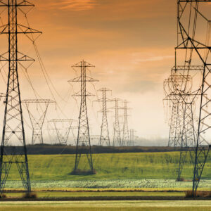 Power Lines at Sunset